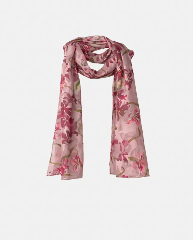 Alma en Pena V26AC102 foulard floral fuchsia 200x70 cm