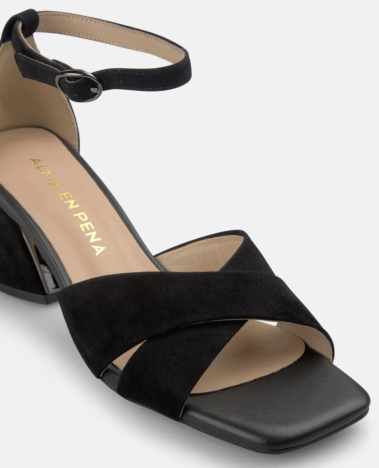Alma en Pena V263002 sandales noires cuir talon 5,5 cm