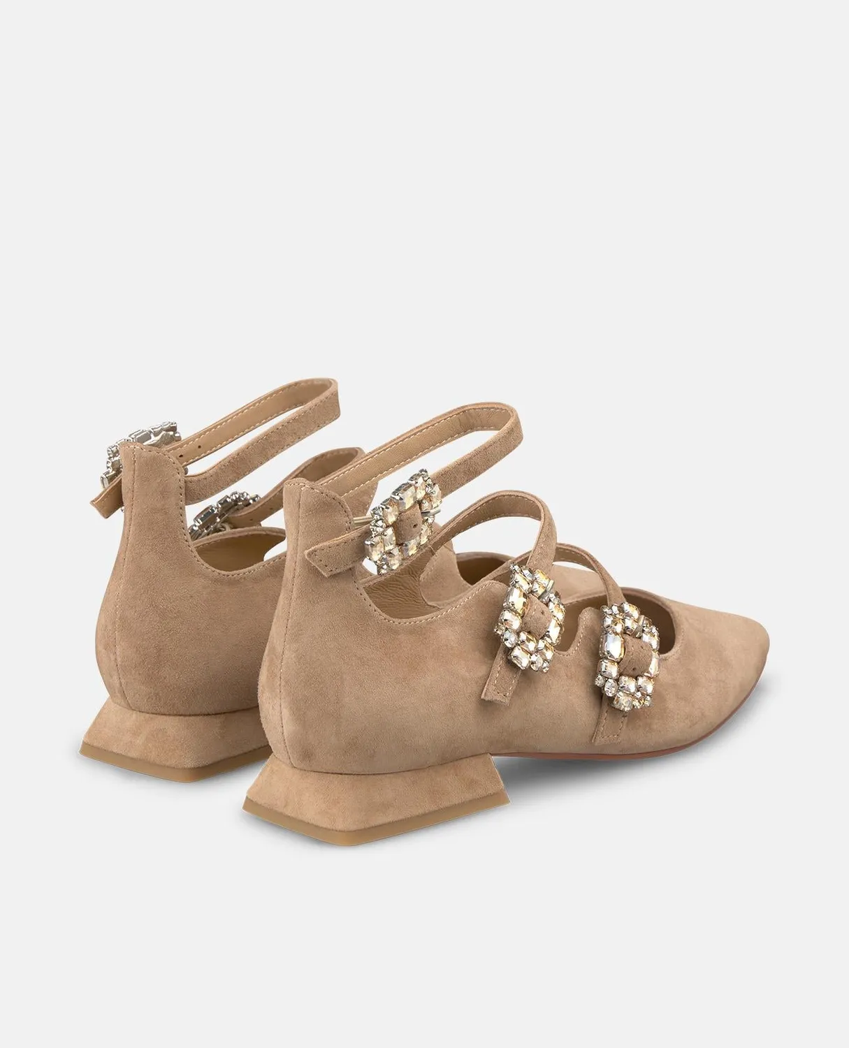 Alma en Pena I250135 ballerines camel cuir plates