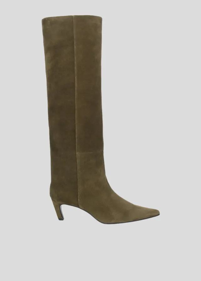 Lola Cruz Elizabeth 55 bottines kaki talon 5,5 cm