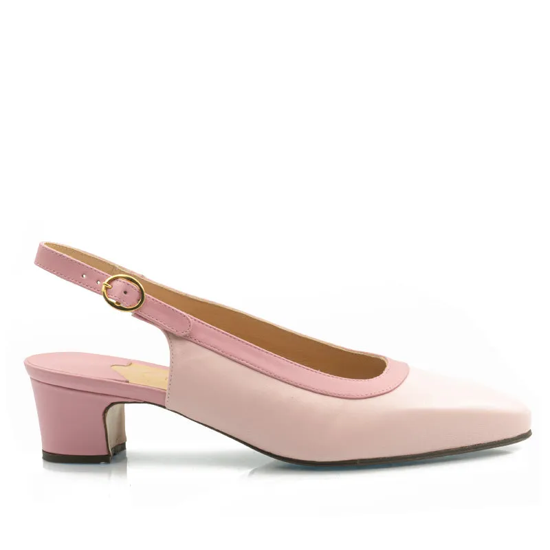 Bégum Paris Urbino escarpin arrière ouvert rose layette