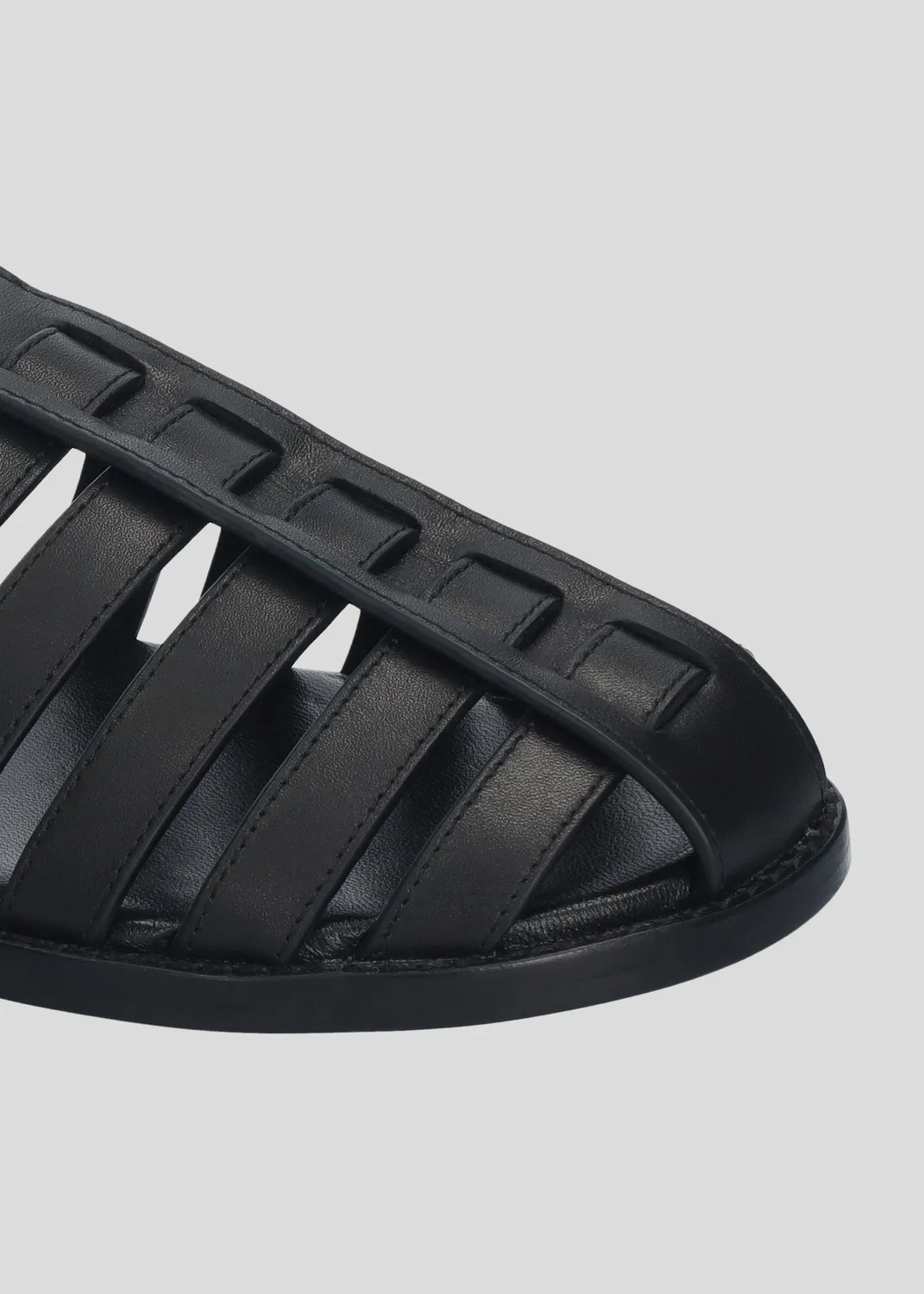 Lola Cruz Devon Flats Sandales plates Noir