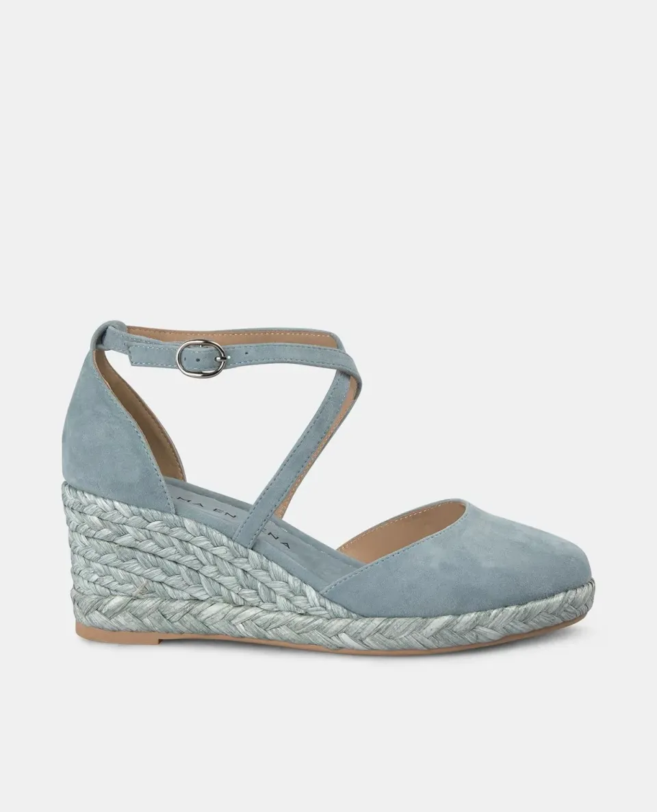 Alma en Pena V2551052 compensées cuir bleu 5 cm