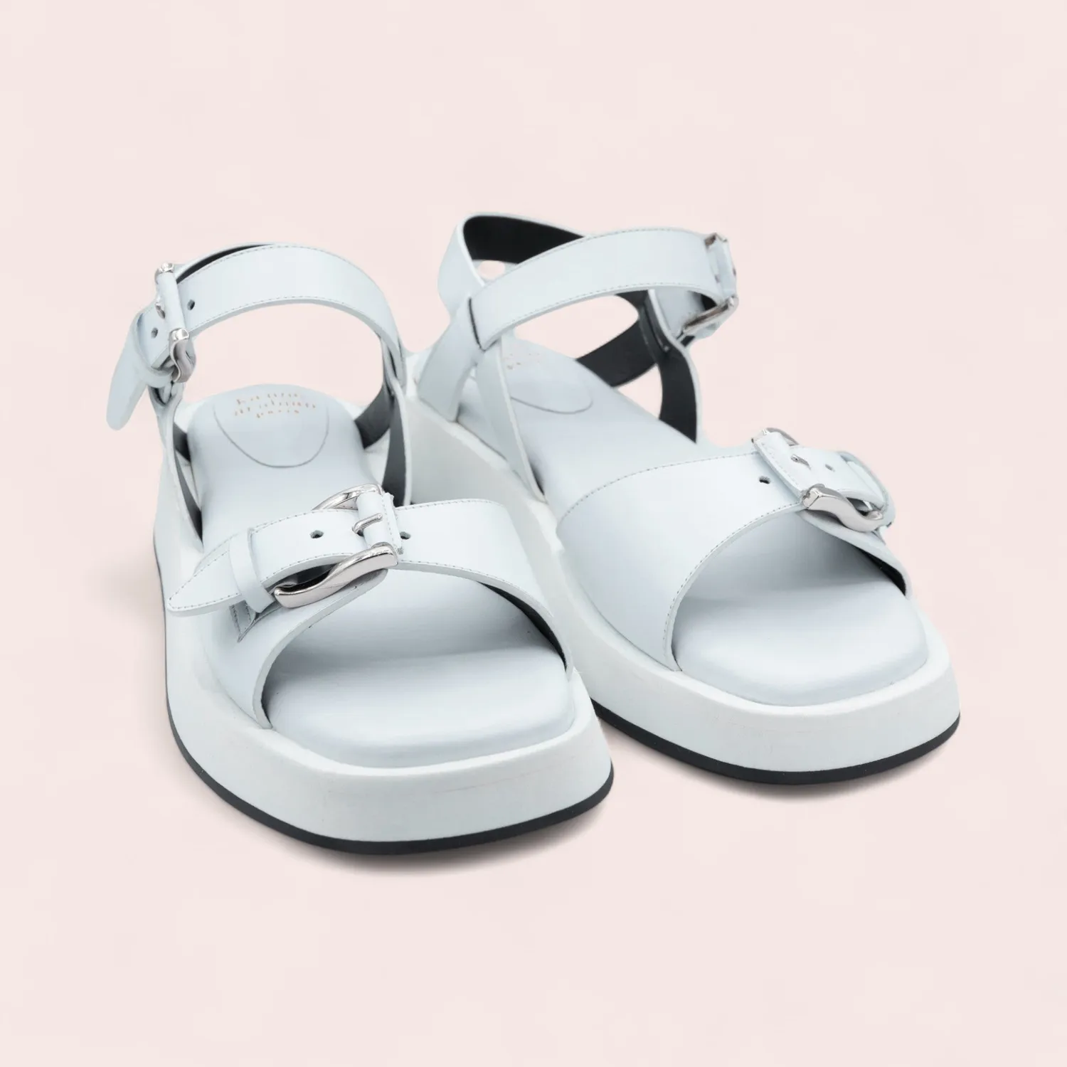 Karine Arabian Miley sandales plates blanc 38 semelle 30mm