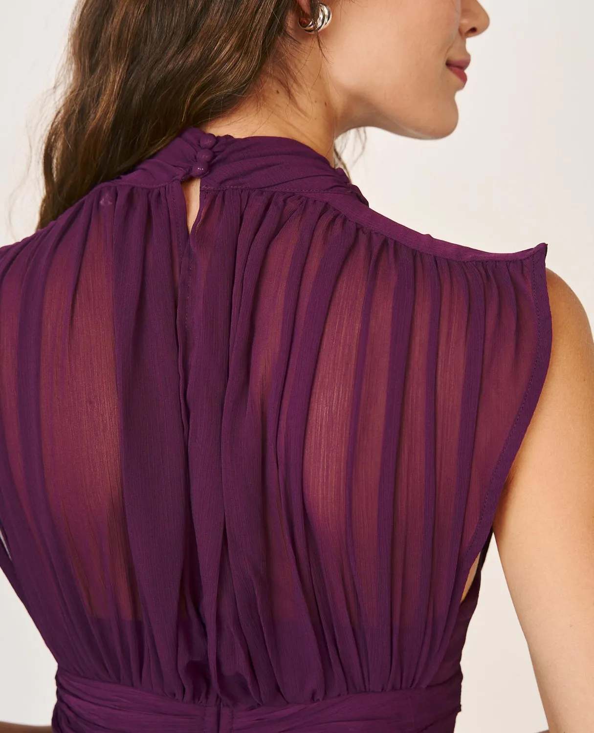 Alma en Pena I26CL0244 robe longue violette volants