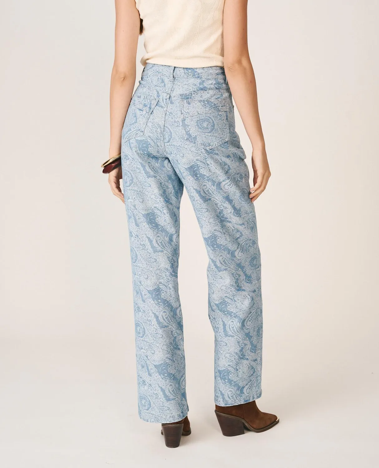Alma en Pena I26CL1609 jean paisley bleu