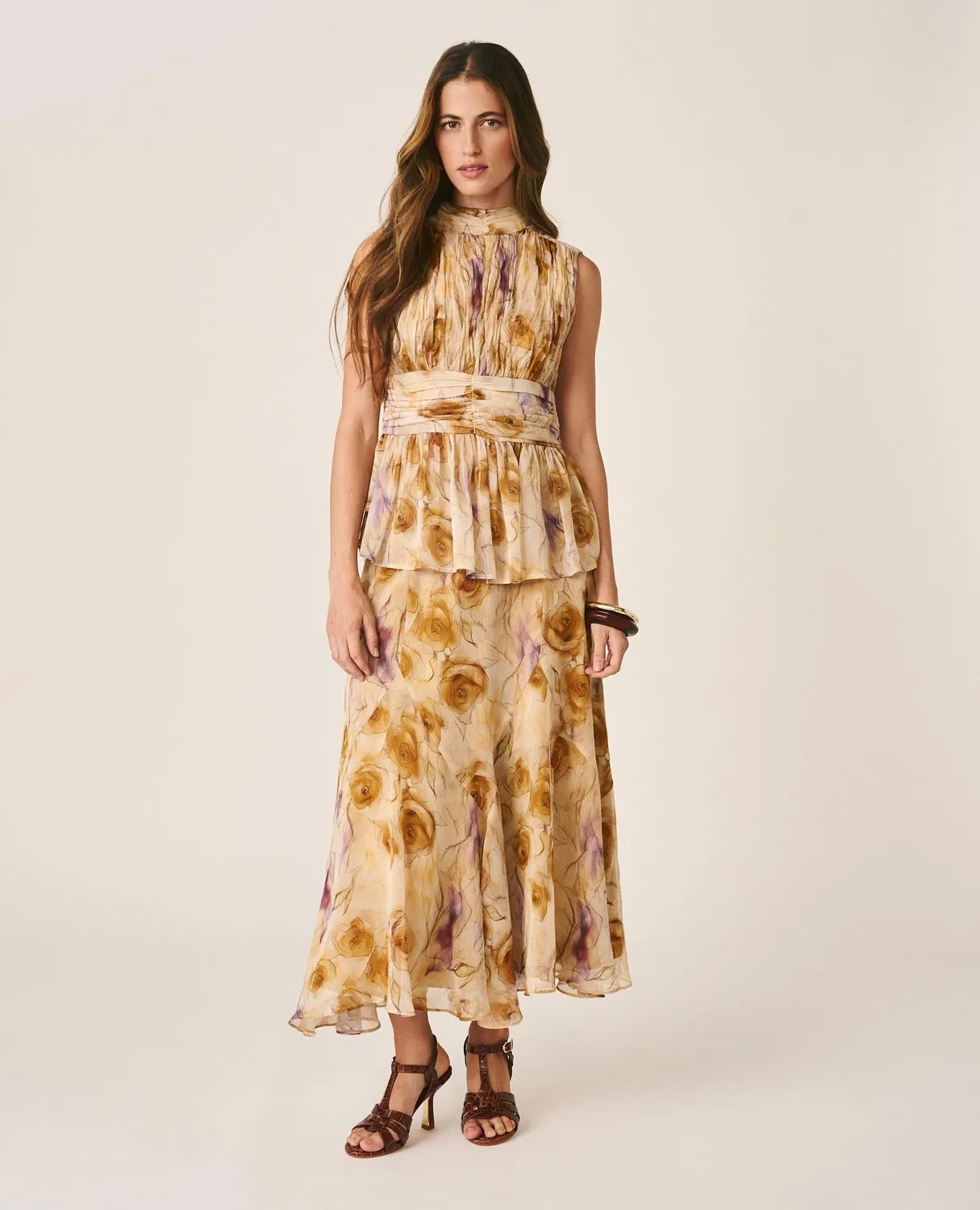 Alma en Pena I26CL0512 blouse moutarde gaze