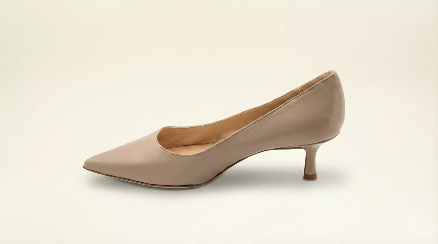 Matteo Pitti Penny 50 escarpins taupe kitten heel