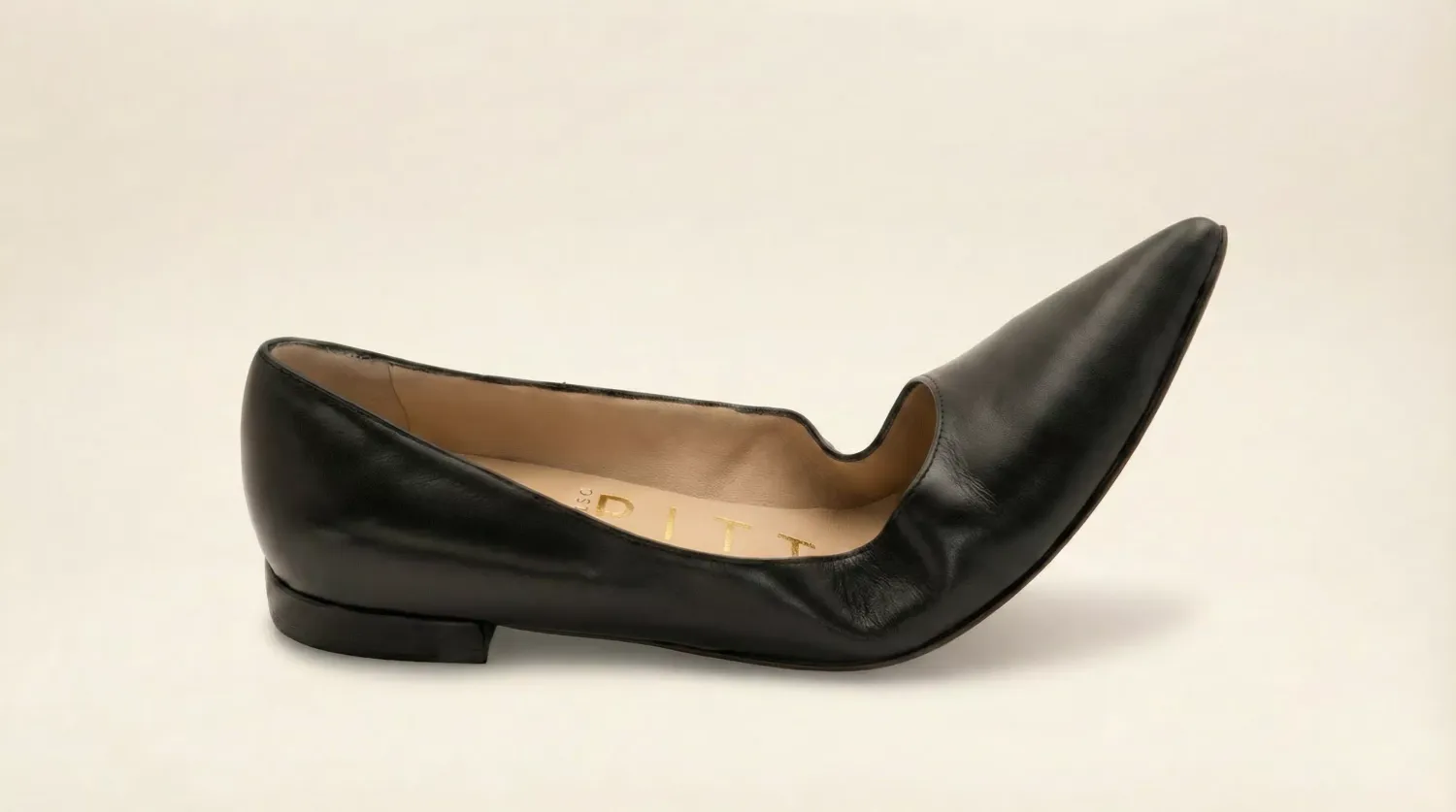 Matteo Pitti Sonia ballerines pointues noires cuir
