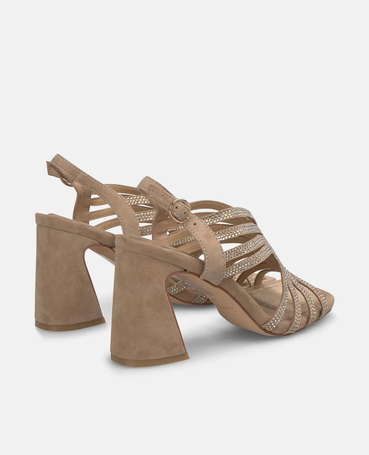 Alma en Pena I250099 sandales camel strass talon 8,3 cm