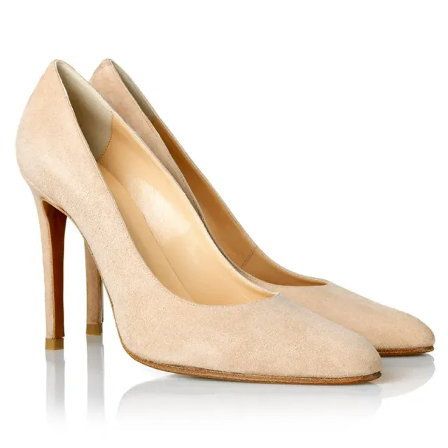 Bégum Paris Trapèze sable escarpins sable talon 10,5cm
