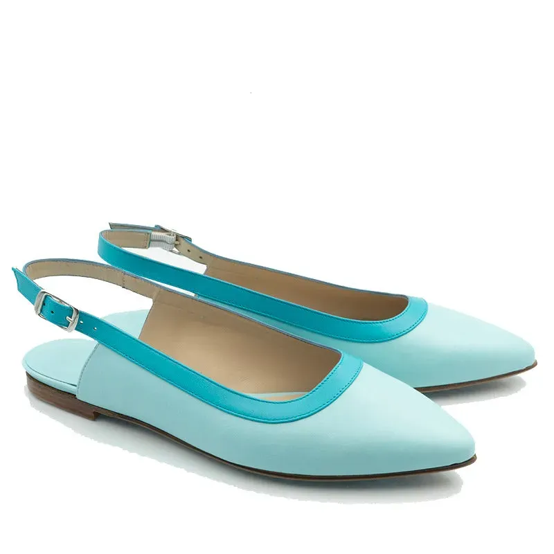 Bégum Paris Bahia ballerines denim foncé talon 1 cm