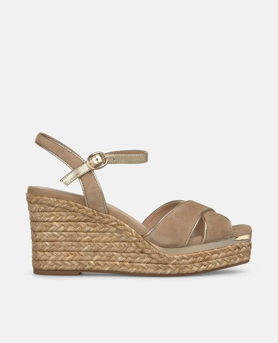 Alma en Pena V266001 espadrilles compensées beiges 9,5 cm