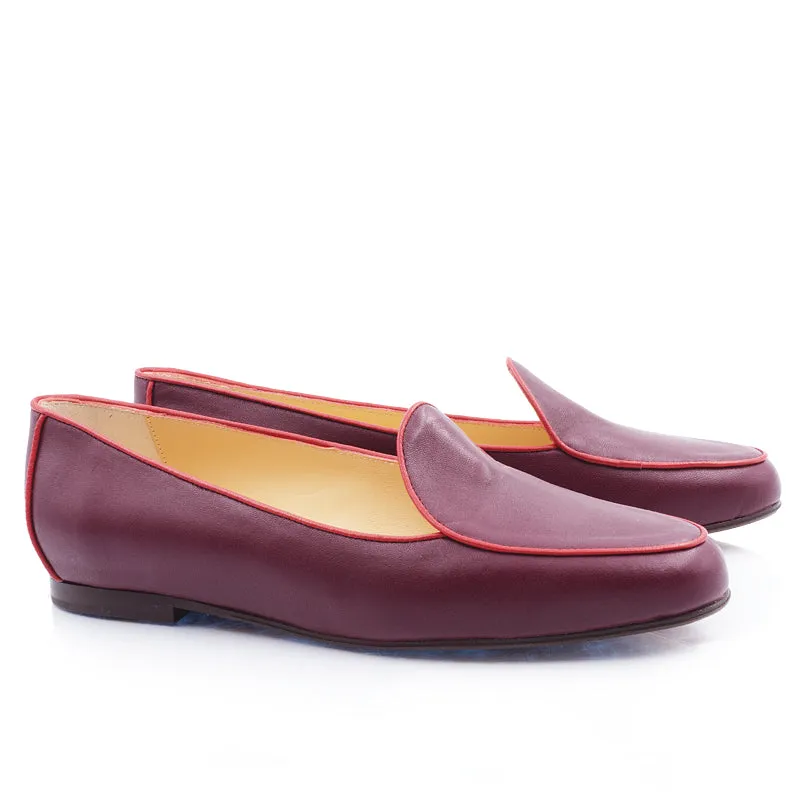 Bégum Paris Flocon ballerines bleu acier cuir