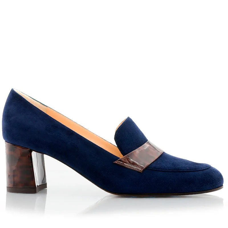 Bégum Paris Moscou mocassins marine écaille talon 5 cm