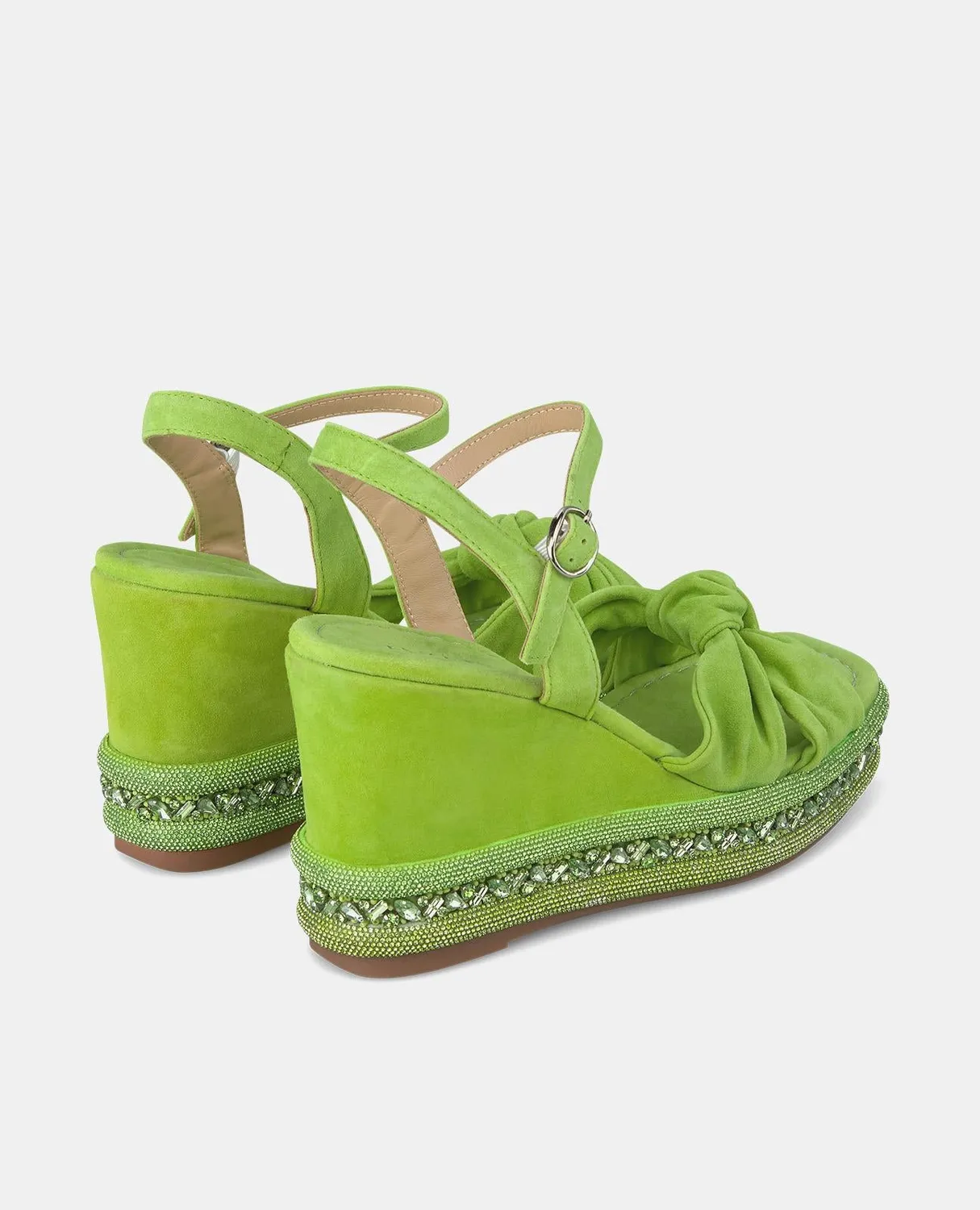 Alma en Pena V241072 sandales compensées cuir lime 9,5 cm