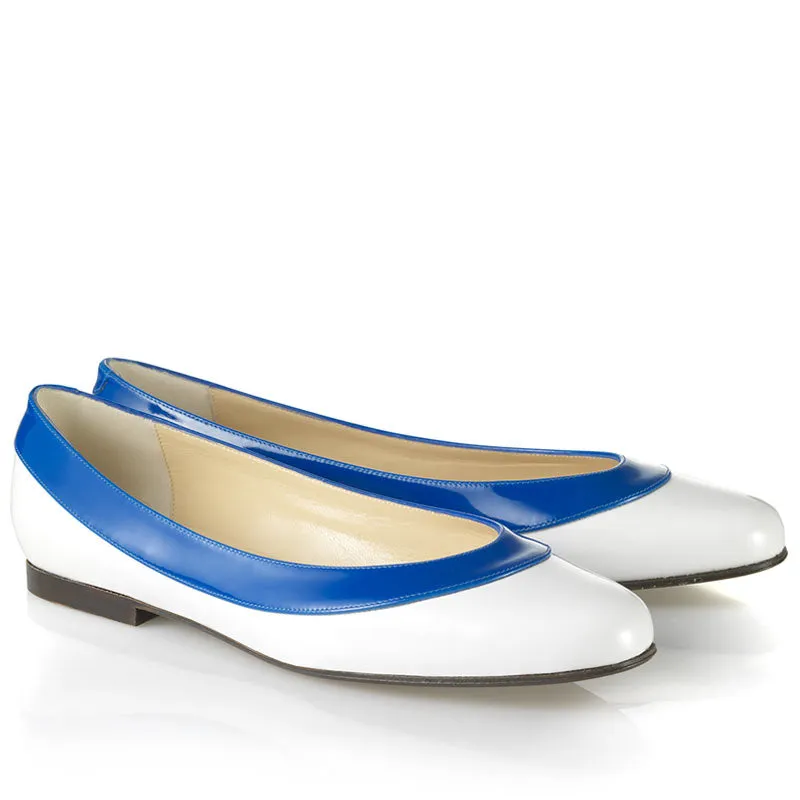 Bégum Paris Bicyclette ballerines cuir verni fluo