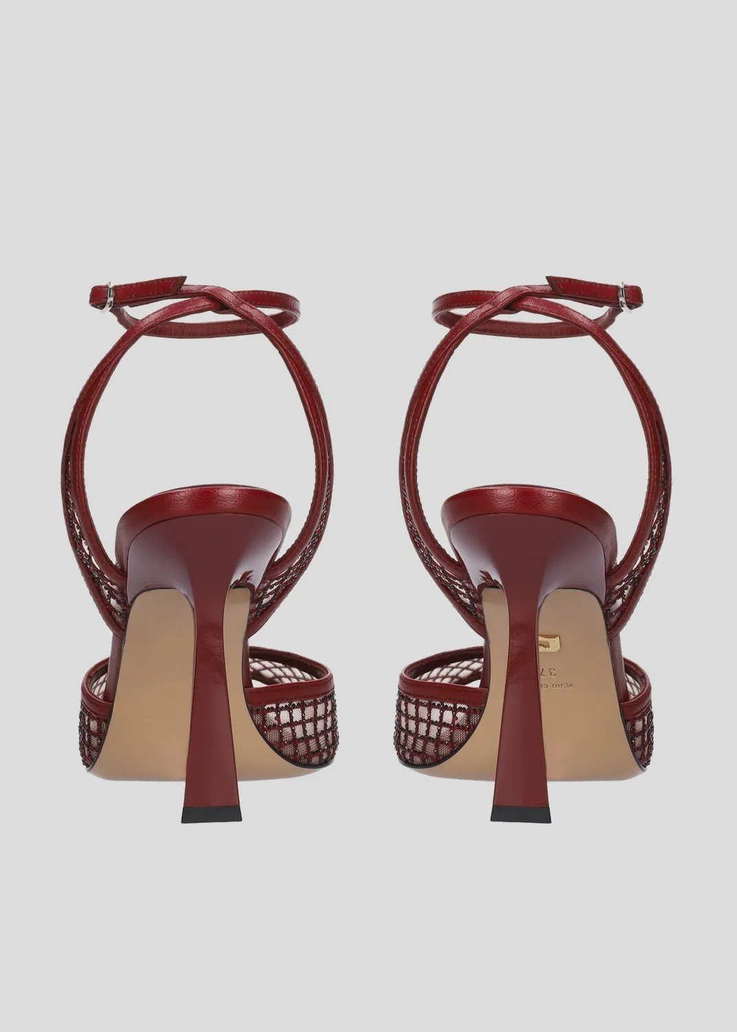 Lola Cruz Ruby 95 sandales bordeaux talon 9,5 cm