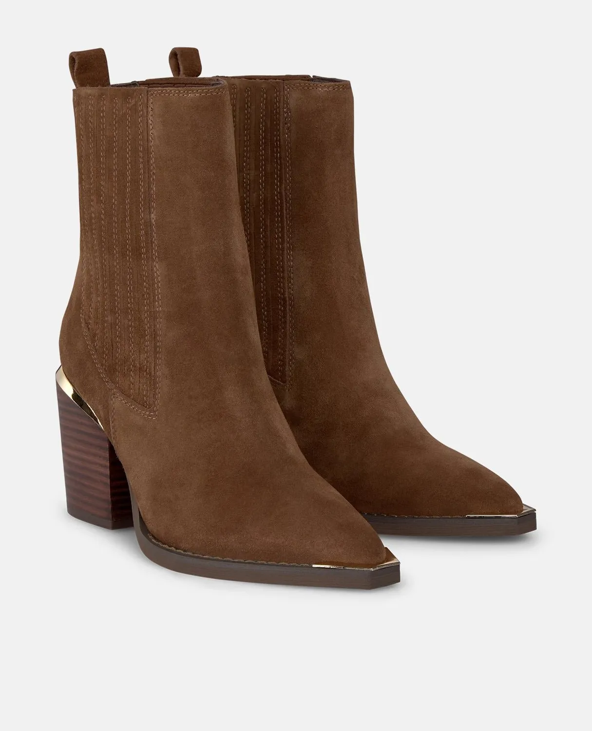 Alma en Pena I250835 bottines camel cuir talon 7 cm