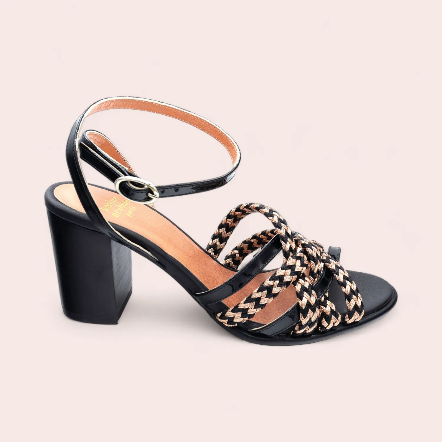 Karine Arabian Amanda sandales vernis rouge 38 talon 70mm
