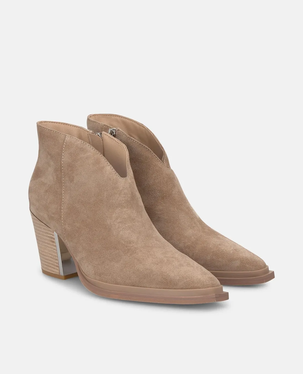 Alma en Pena I250730 bottines talon large vison ouvertes