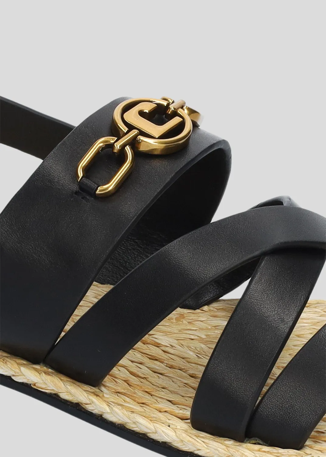 Lola Cruz Lydia sandales plates noir