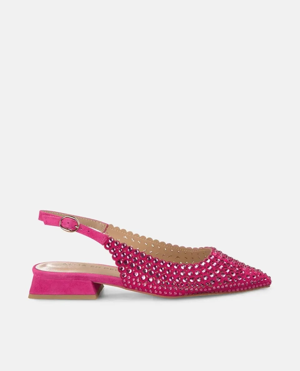 Alma en Pena V250488 ballerines fuchsia strass 2 cm