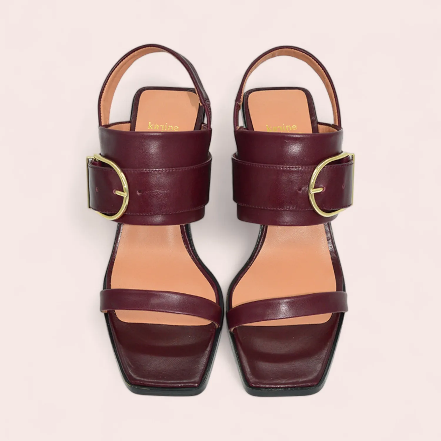 Karine Arabian Gemma sandales cuir talon 85 mm noir