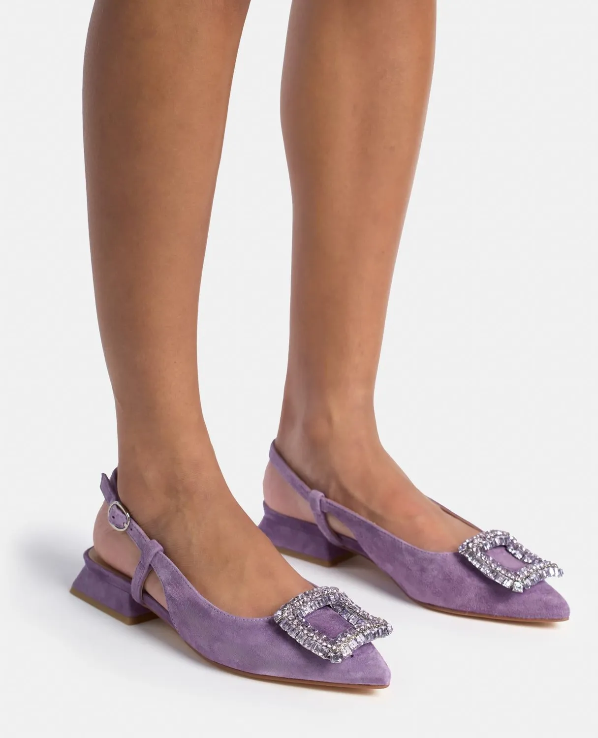 Alma en Pena V250480 ballerines violet strass talon 2 cm