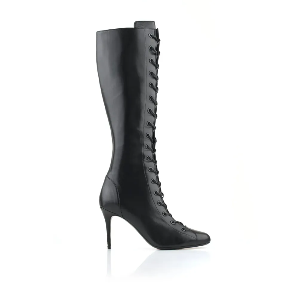 Maison Ernest Bandit Botte 85 bottes noir cuir mat