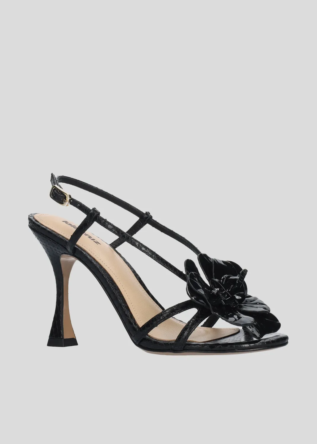 Lola Cruz Tulipa 95 sandales à talon noir