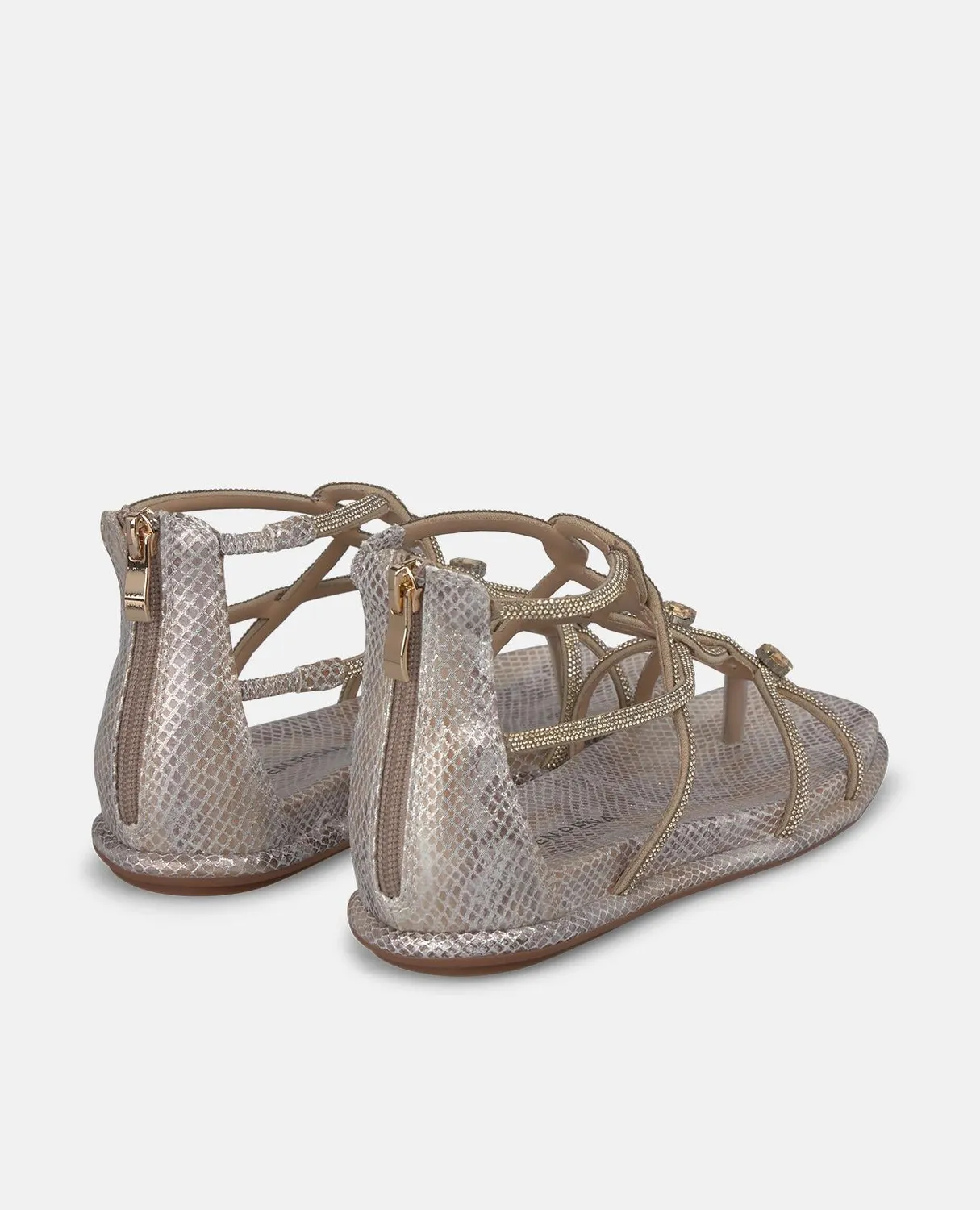 Alma en Pena V2651501 sandale plate taupe 2 cm