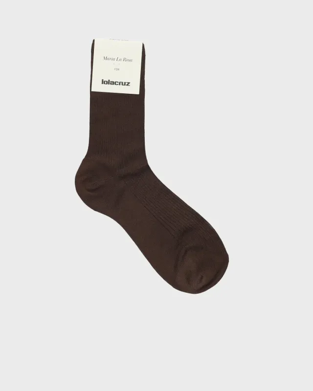Lola Cruz chaussettes soie côtelée fines élégantes