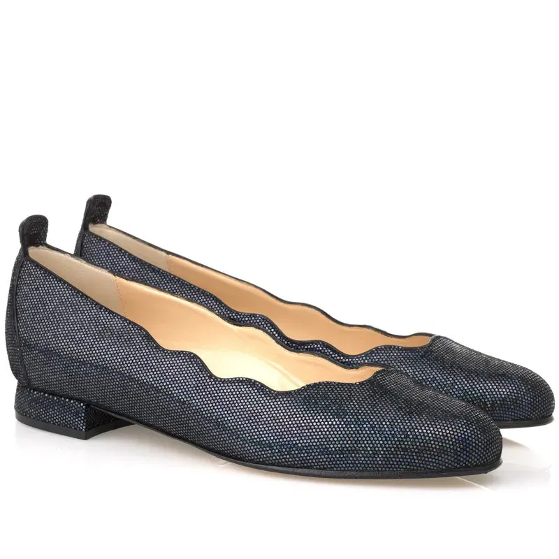 Bégum Paris Orgeval ballerines noir brillant talon 1,5 cm