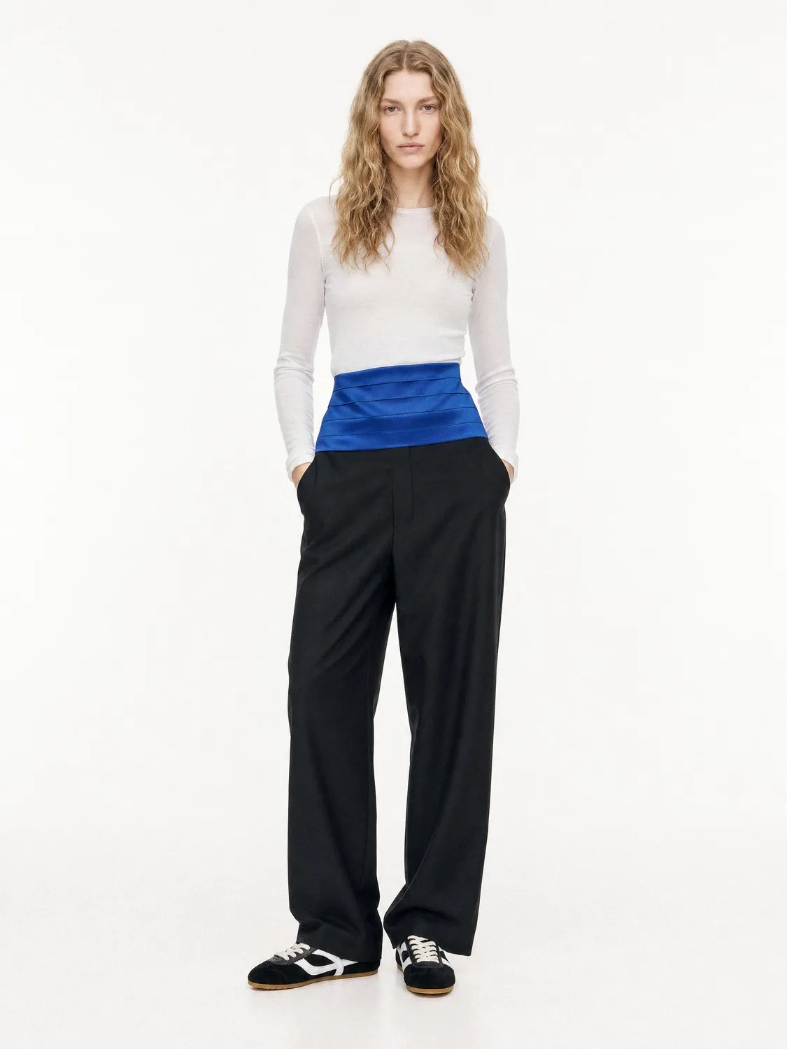 Mi/Mai Paola Black and White baskets daim noir