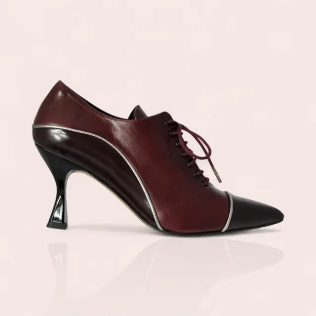 Karine Arabian LECOURBE escarpin bordeaux cuir 70mm