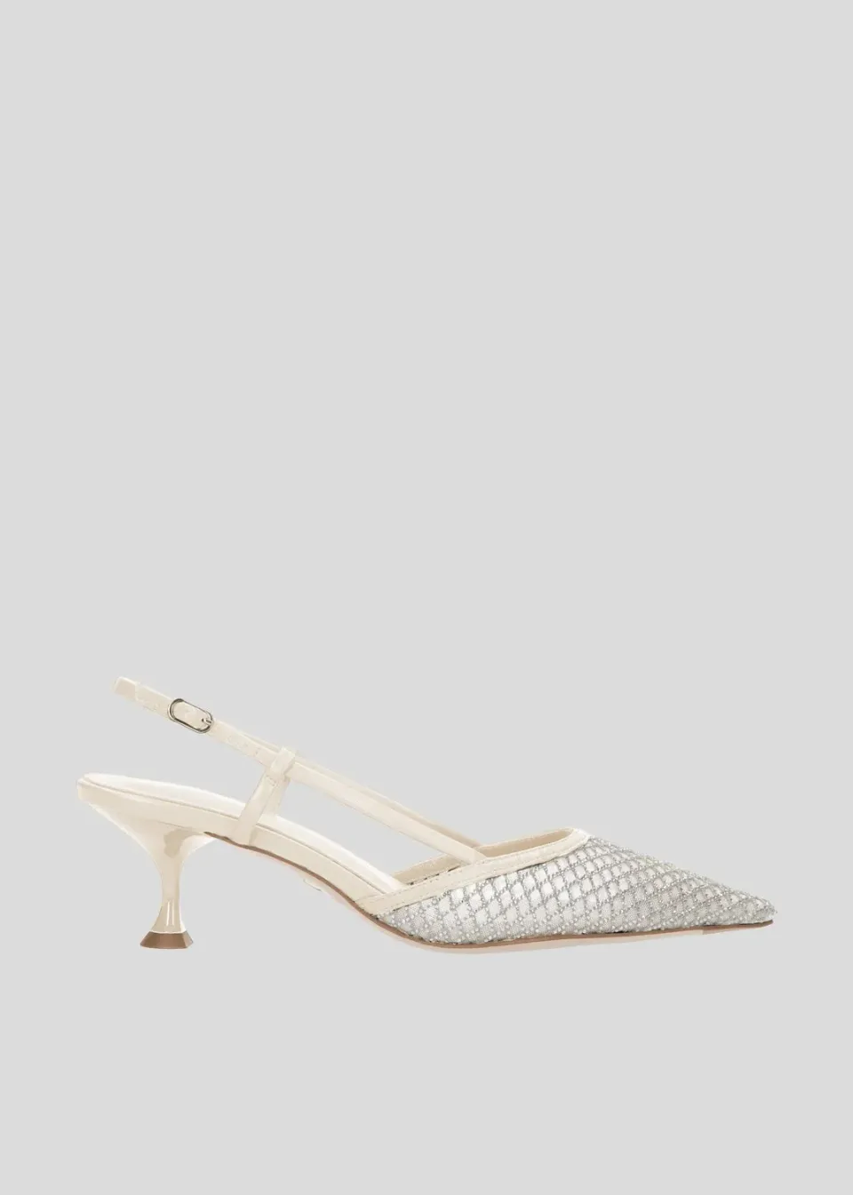 Lola Cruz Ruby 55 escarpins blanc cassé