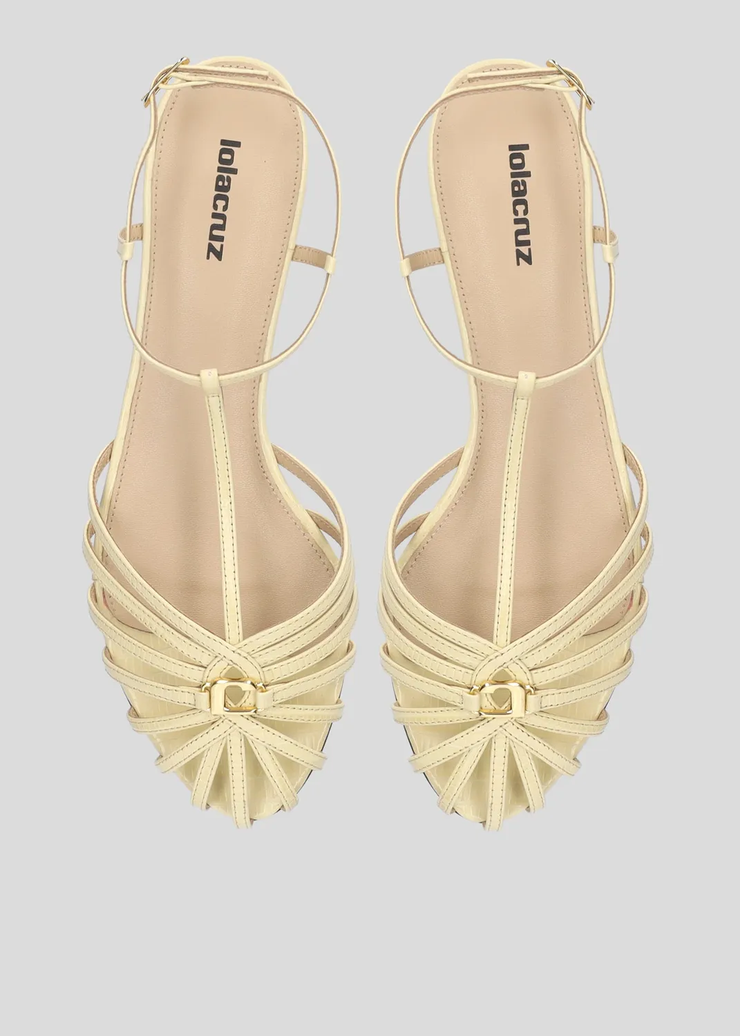 Lola Cruz Tango ballerine vanille cuir