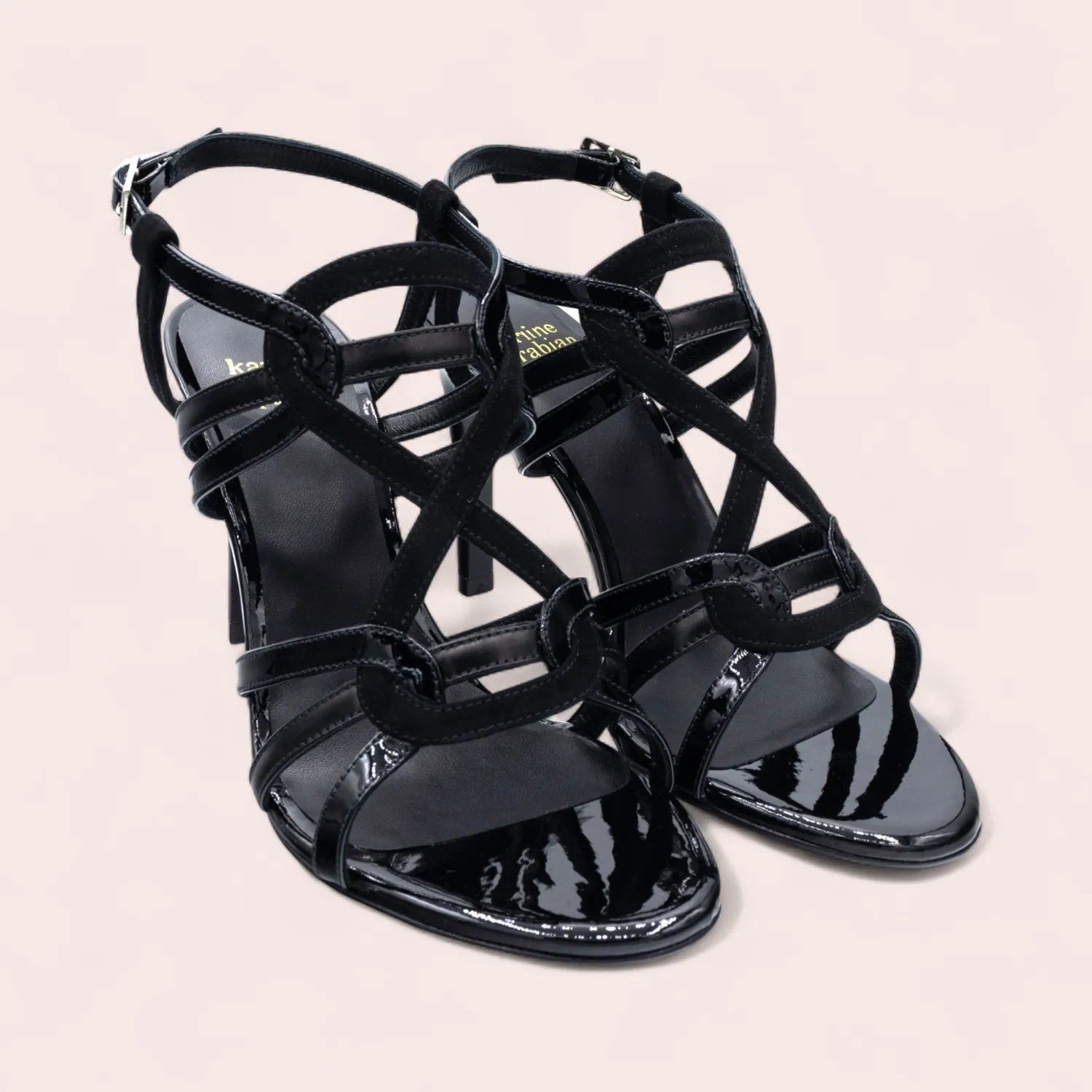Karine Arabian Hermia sandales cuir talon 95mm
