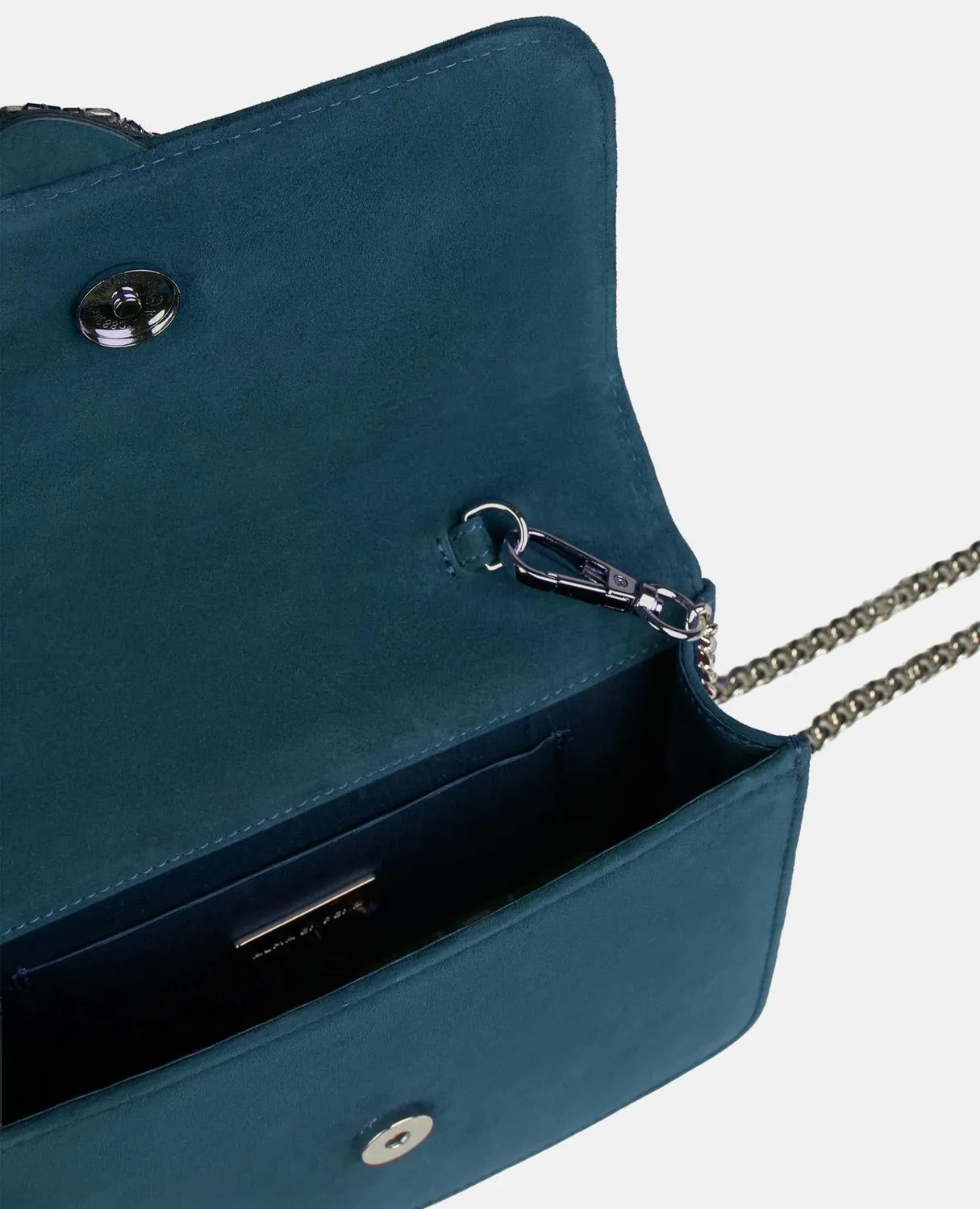 Alma en Pena BG104 sac bandoulière cuir bleu chaîne