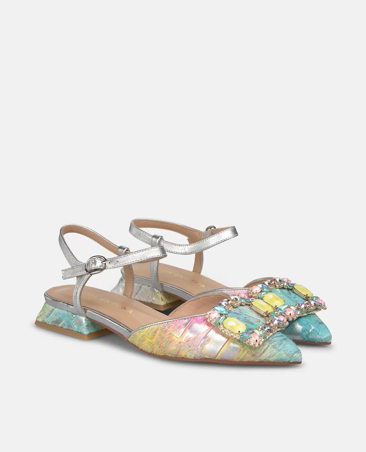 Alma en Pena V261002 escarpins slingback multicolore talon 2 cm