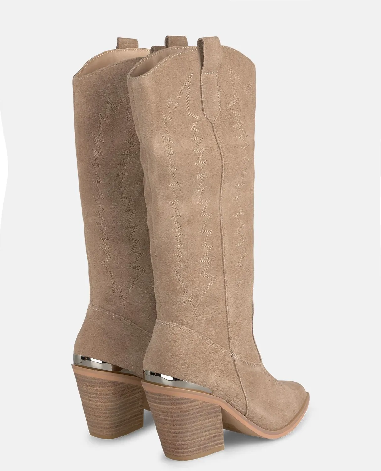 Alma en Pena I2552600 bottes cowboy vison talon 8 cm
