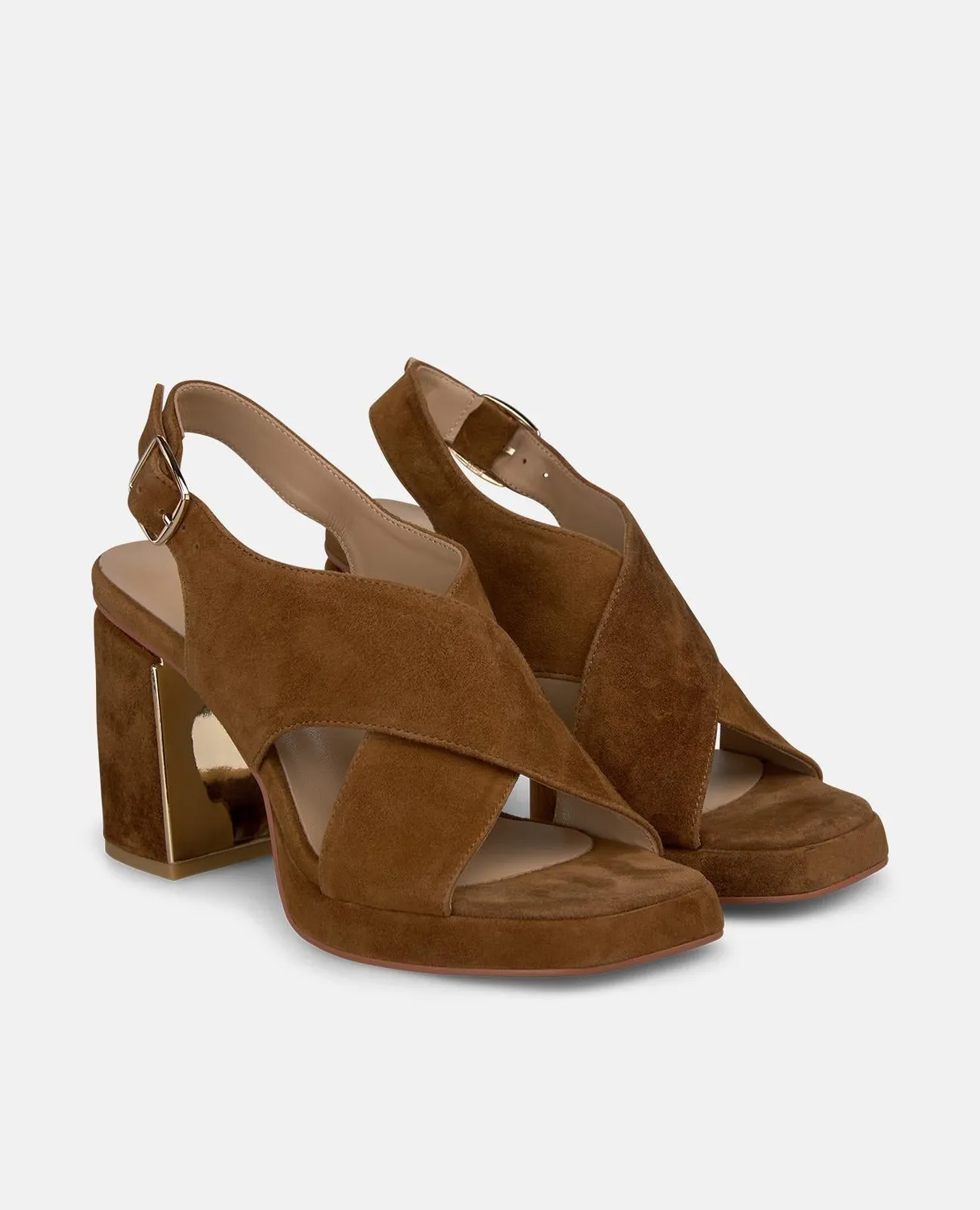Alma en Pena V262654 sandales talon 8,5 cm caramel cuir