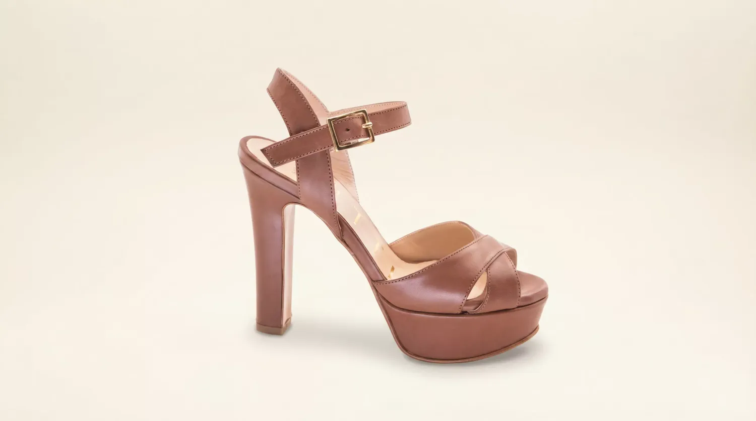 Matteo Pitti Lara Plato sandales cuoio talon bloc