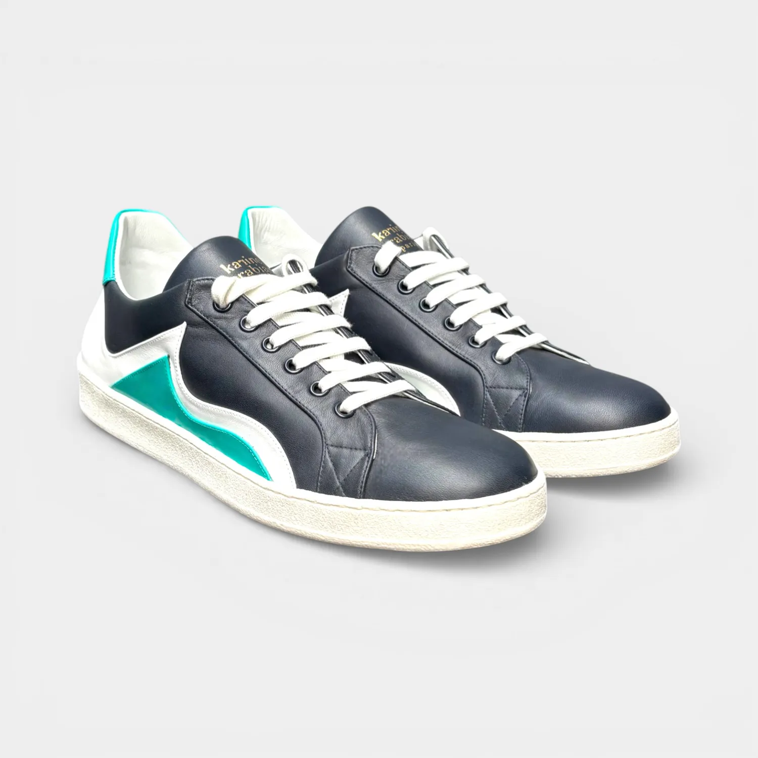 Karine Arabian Nad sneaker homme cuir marine blanc