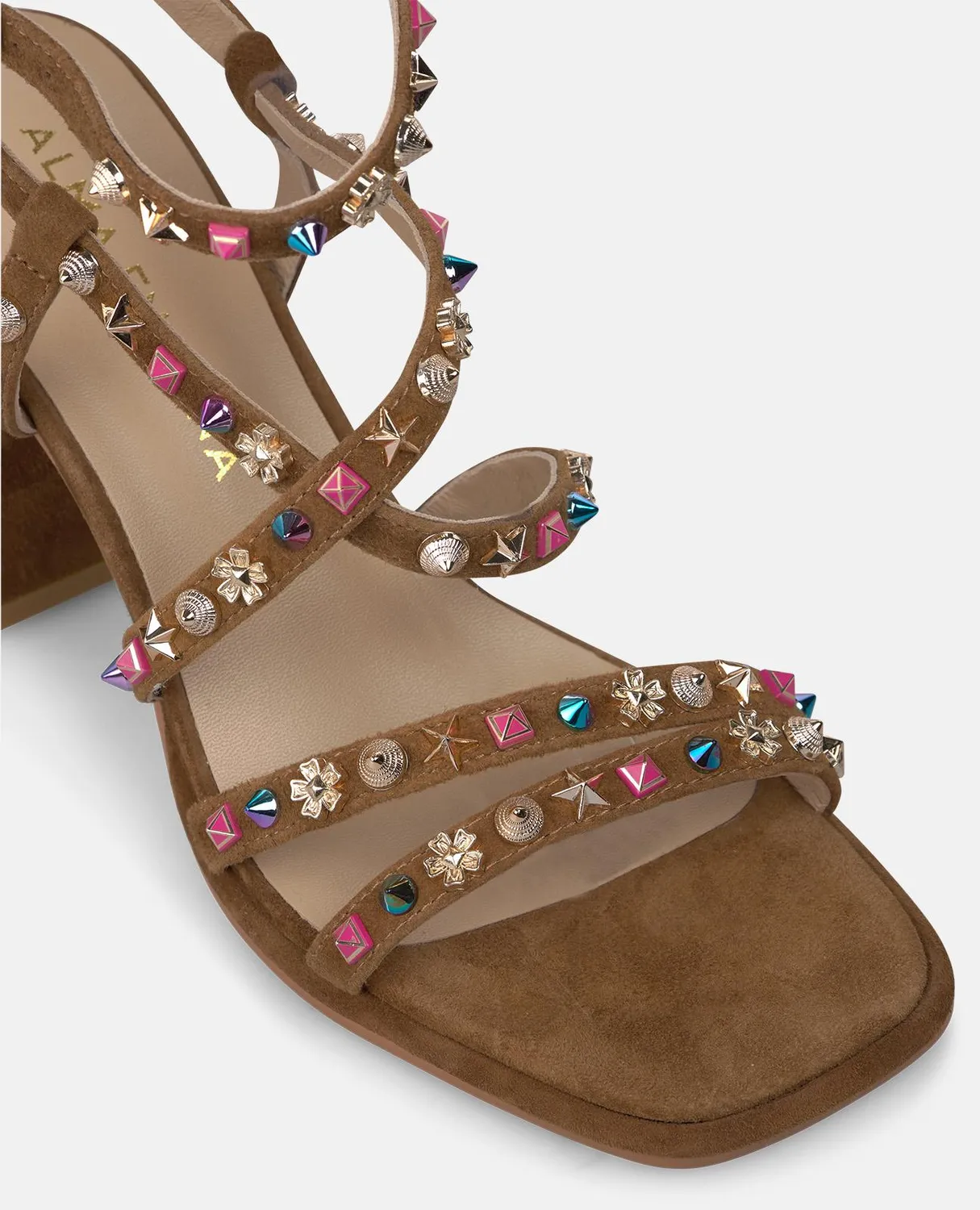 Alma en Pena V262501 sandales talon 9 cm caramel cuir