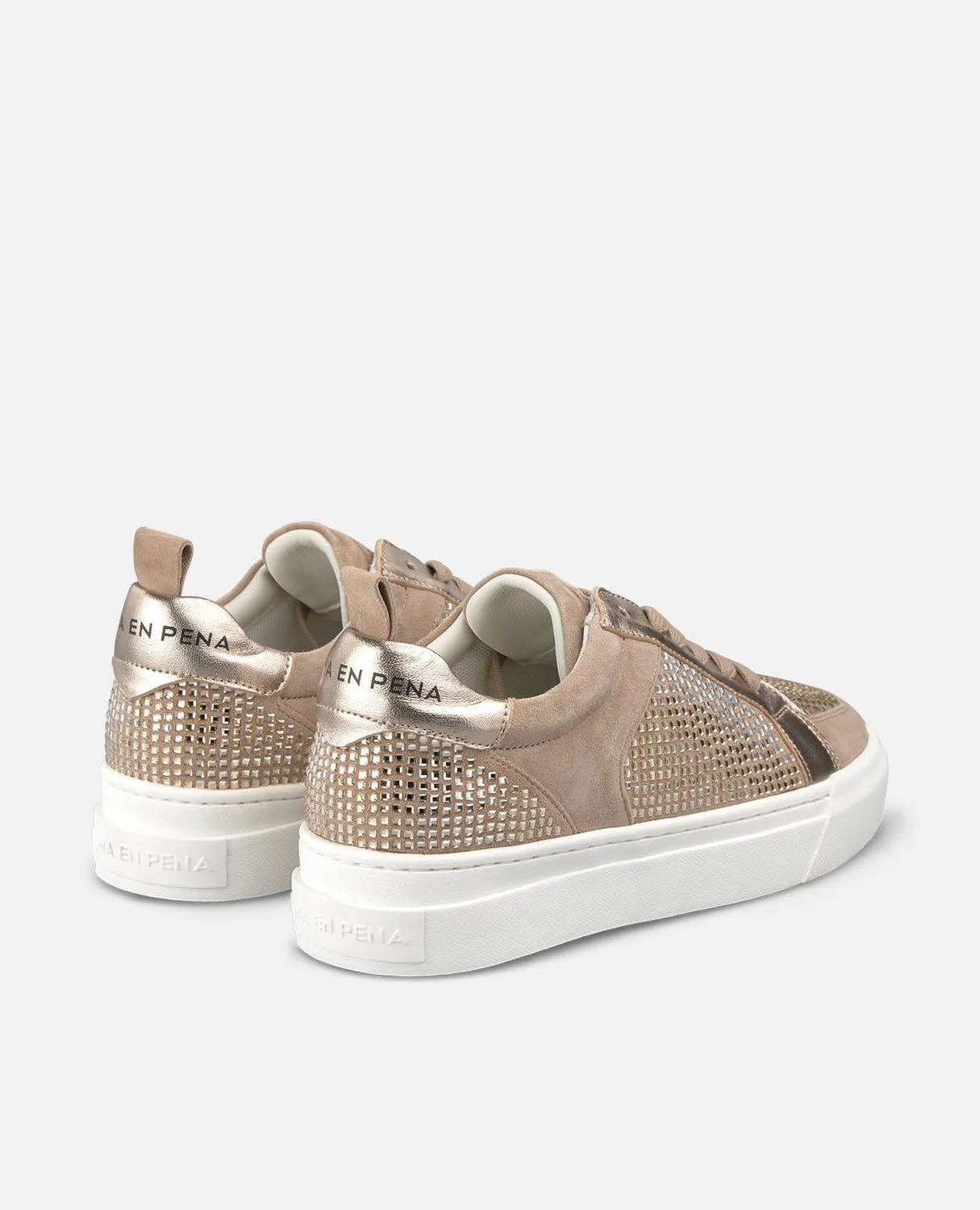 Alma en Pena I251556 baskets strass vison plateforme