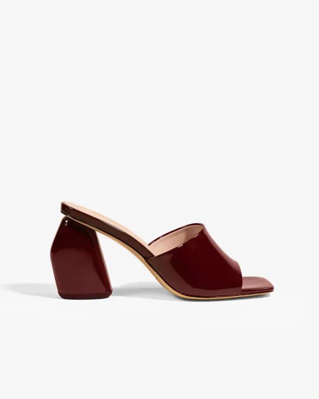 Mi/Mai Gemma High mules bordeaux verni talon 8 cm