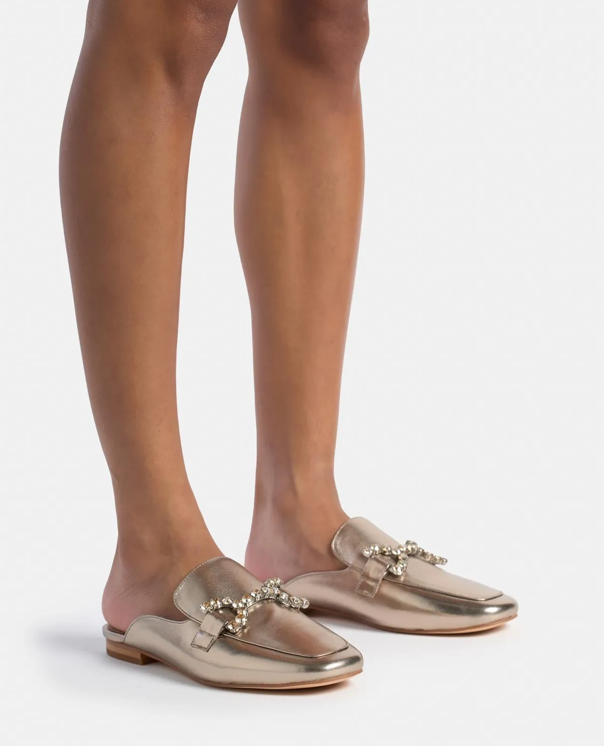 Alma en Pena V250300 mules bronze plat 1,5 cm