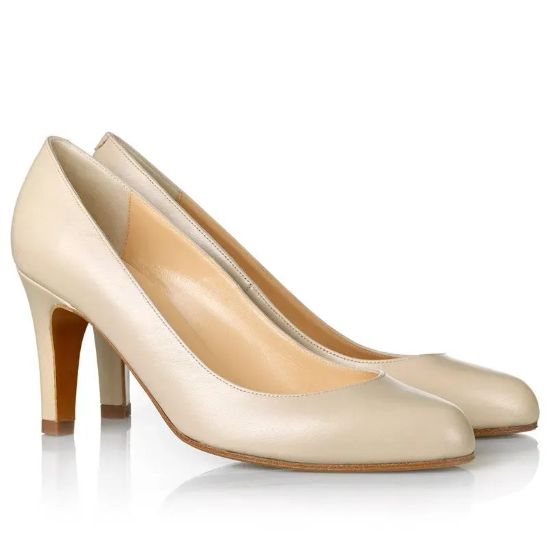 Bégum Paris Narcisse 2 escarpin sable cuir talon 7 cm